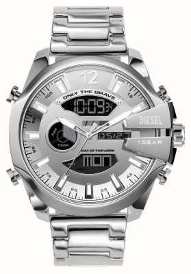 Diesel Quadrante ibrido argento Mega Chief (51 mm) da uomo/bracciale in acciaio inossidabile DZ4648