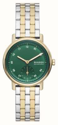Skagen Orologio da donna kuppel lille (32 mm) quadrante verde/bracciale in acciaio inossidabile bicolore SKW3122