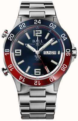 Ball Watch Company Roadmaster marine gmt (42 mm) quadrante blu/bracciale in titanio e acciaio inossidabile DG3222A-S1CJ-BE