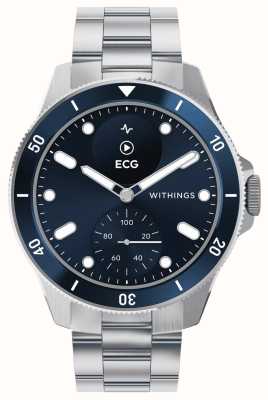 Withings Scanwatch nova - smartwatch ibrido clinicamente validato (42 mm) quadrante ibrido blu/acciaio inossidabile HWA10-MODEL 7-ALL-INT