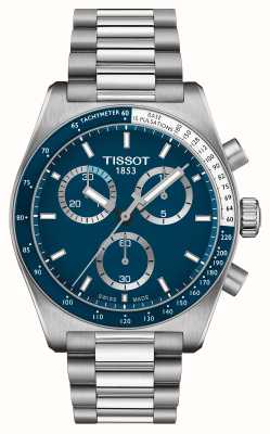 Tissot Cronografo al quarzo Pr516 (40 mm) quadrante blu/bracciale in acciaio inossidabile T1494171104100