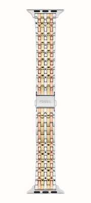 Fossil Cinturino per Apple Watch (38/40/41 mm) in acciaio inossidabile tricolore ex-display S380007 EX-DISPLAY