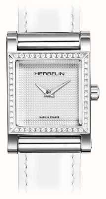 Herbelin Cassa dell'orologio Antarès - quadrante bianco / cassa in acciaio inox con diamanti incastonati - solo cassa H17144AP52Y02