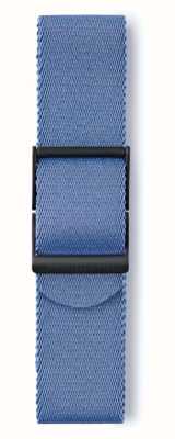 Elliot Brown Solo cinturino da uomo di lunghezza standard in tessuto blu denim da 22 mm STR-N14