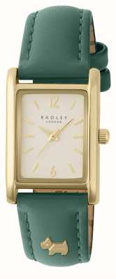 Radley Quadrante color crema da donna Hanley Close (31 mm) / cinturino in pelle verde RY21722