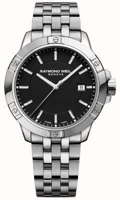 Raymond Weil Tango classic al quarzo (41 mm) quadrante nero/bracciale in acciaio inossidabile 8160-ST-20041