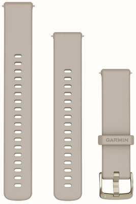 Garmin Fasce a sgancio rapido (18 mm) hardware in silicone grigio francese e oro morbido 010-13256-02