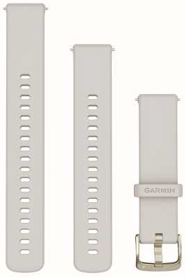 Garmin Cinturini a sgancio rapido (18 mm) hardware in silicone avorio oro morbido 010-13256-04
