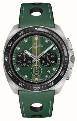 Junghans Cronoscopio del 1972, edizione sportiva 2024 (43,3 mm), quadrante verde/cinturino in pelle verde 41/4467.00