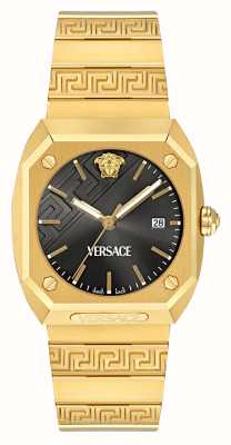 Versace Antares (41,5 mm) quadrante nero/bracciale in acciaio inossidabile color oro VE8F00424