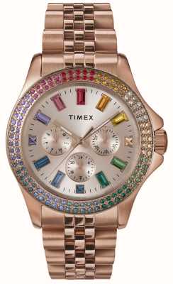 Timex Kaia multifunzione (40mm) quadrante oro rosa / bracciale in acciaio pvd oro rosa TW2W34200