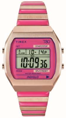 Timex Quadrante digitale "timex 80" (36 mm) / bracciale espandibile rosa TW2W41600