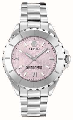 Philipp Plein Quadrante con logo rosa Plein Heaven (38 mm) / bracciale in acciaio inossidabile PWPOA0324