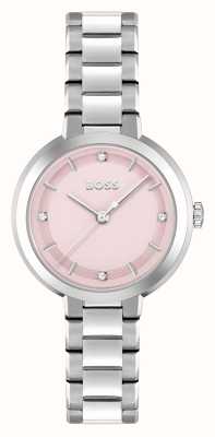 BOSS Quadrante rosa sena (34 mm) da donna/bracciale in acciaio inossidabile 1502757