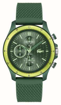 Lacoste Quadrante cronografo verde neoheritage (42 mm) da uomo/cinturino in silicone verde 2011328