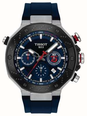Tissot Cronografo automatico T-race motogp™ 2024 edizione limitata (45 mm) quadrante blu/cinturino in silicone blu T1414272704100