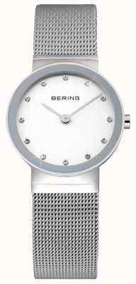 Bering Classico femminile | cinturino in maglia di acciaio inossidabile | faccia bianca | 10122-000