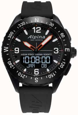 Alpina Alpinerx smartwatch cinturino in caucciù nero AL-283LBB5AQ6