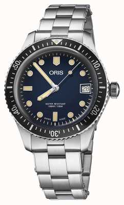 ORIS Divers sessantacinque automatico (36 mm) quadrante blu/bracciale in acciaio inossidabile 01 733 7747 4055-07 8 17 18
