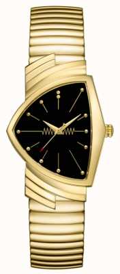 Hamilton | orologio al quarzo ventura | quadrante nero | braccialetto flessibile | H24301131