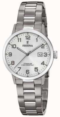 Festina | orologio da donna in titanio | quadrante argento | bracciale in titanio | F20436/1