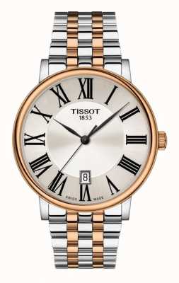 Tissot | carson maschile | quadrante argento | acciaio inossidabile bicolore T1224102203300