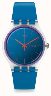 Swatch | nuovo gent | orologio polablue | cinturino in silicone blu | SO29K702-S14