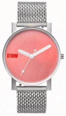 STORM | nuovo blast v2 mesh rosso | bracciale in maglia d'argento | quadrante rosso | 47457/R