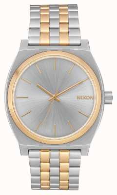 Nixon Cassiere del tempo | argento / oro | bracciale in acciaio bicolore | quadrante argento A045-1921-00