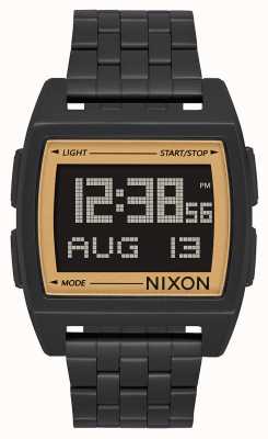 Nixon Base | tutto nero / oro | digitale | bracciale in acciaio ip nero A1107-1031-00
