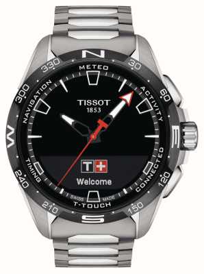 Tissot T-Touch Collega il quadrante nero/bracciale in titanio Solar Titanium (47,5 mm). T1214204405100