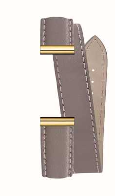 Herbelin Cinturino orologio intercambiabile Antarès - doppio giro pelle taupe / pvd oro - solo cinturino BRAC.17048.92/P