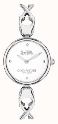 Coach Caroll | bracciale rigido da donna in acciaio inossidabile | quadrante bianco 14503750