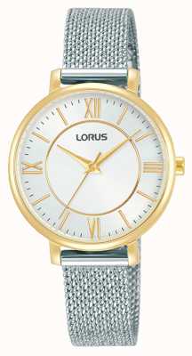 Lorus Donna | quadrante bianco | bracciale in maglia di acciaio inossidabile RG220TX9