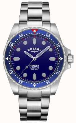 Rotary maschile | henley | automatico | quadrante blu | bracciale in acciaio inossidabile GB05136/05