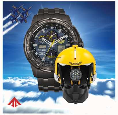 Citizen Eco-drive uomo radiocomandato | promaster skyhawk | angeli blu | scatola di presentazione del casco JY8097-58L