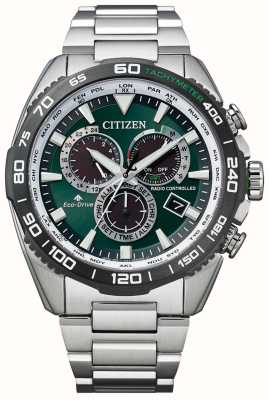 Citizen Promaster land perpetual chrono a-t quadrante verde / acciaio inossidabile CB5034-91W