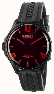 U-Boat Cinturino in caucciù ipb vetro rosso Darkmoon da 44 mm 8466/B