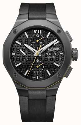 Baume & Mercier Riviera | automatico | cronografo | quadrante nero | cinturino in silicone nero M0A10625