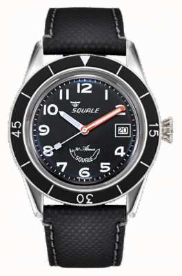 Squale Sub-39 arabo nero (40,5 mm) quadrante nero/cinturino in pelle nera SUB-39MON