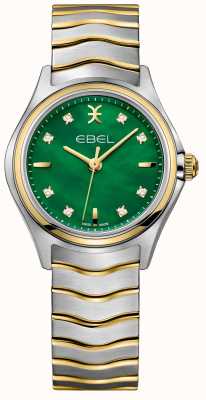 EBEL Set di diamanti bicolore Wave da donna in madreperla verde 1216440