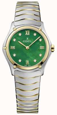 EBEL Classico sportivo femminile | madreperla verde | diamante incastonato 1216541