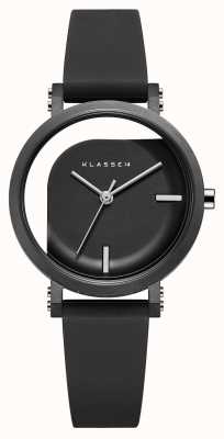 Klasse14 Cinturino in silicone nero da 32 mm con angolo imperfetto WIM19BK011W