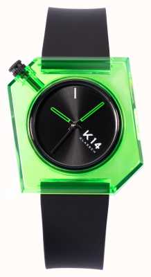 Klasse14 K14 verde avo cinturino in silicone nero da 40 mm WKF19GN001M