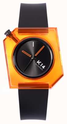 Klasse14 Cinturino in silicone nero K14 think arancione da 40 mm WKF19OE001M