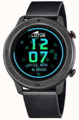 Lotus Smarttime | custodia nera | bracciale in maglia di acciaio nero L50023/1
