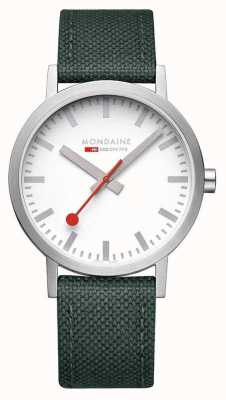 Mondaine Classico orologio da 40 mm con cinturino in tessuto verde parco A660.30360.17SBS