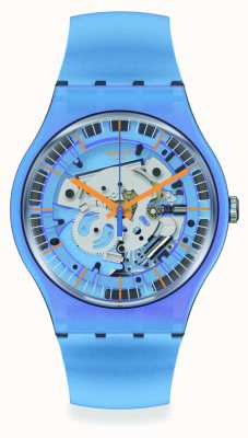 Swatch Cinturino in silicone blu blu brillante SUOM116