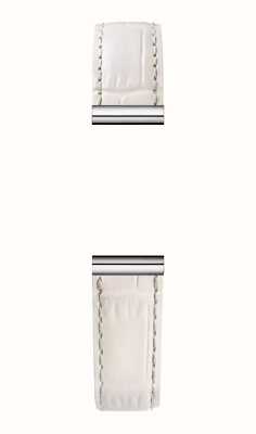 Herbelin Cinturino per orologio intercambiabile Antarès - pelle bianca testurizzata coccodrillo / acciaio inossidabile - solo cinturino BRAC17048A55