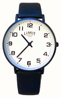 Limit Classico quadrante bianco/orologio in pelle nera 5800.01